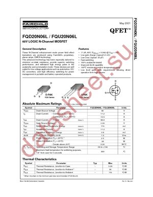 FQD20N06LTF datasheet  